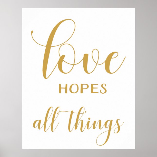 1 Corinthians 13 - Bröllop Aisle Signs Poster (Framsidan)
