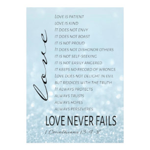 1 Corinthians 13 Kärlek är Bible Verse Fototryck