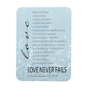 1 Corinthians 13 Kärlek är Bible Verse Magnet