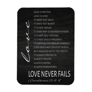 1 Corinthians 13 Kärlek är Bible Verse Magnet