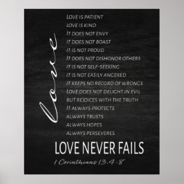 1 Corinthians 13 Kärlek är Bible Verse Poster