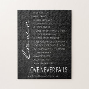 1 Corinthians 13 Kärlek är Bible Verse Pussel