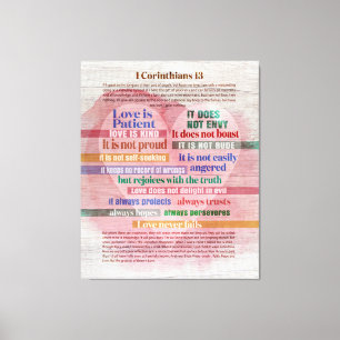1 Corinthians 13 - Kärlek Canvastryck