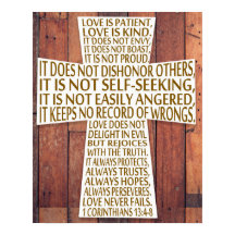 1 Corinthians 13 Kärlek Kapitel Kor Rustic Wood