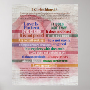 1 Corinthians 13 - Kärlek Poster