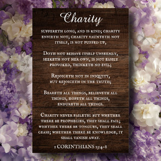 1 Corinthians 13 Kung James Scripture Christian Poster