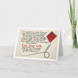 1 Corinthians 13 noterar tom insida för kortet Kort