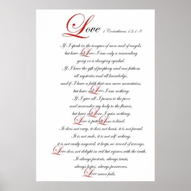 1 Corinthians 13 Poster (Framsidan)