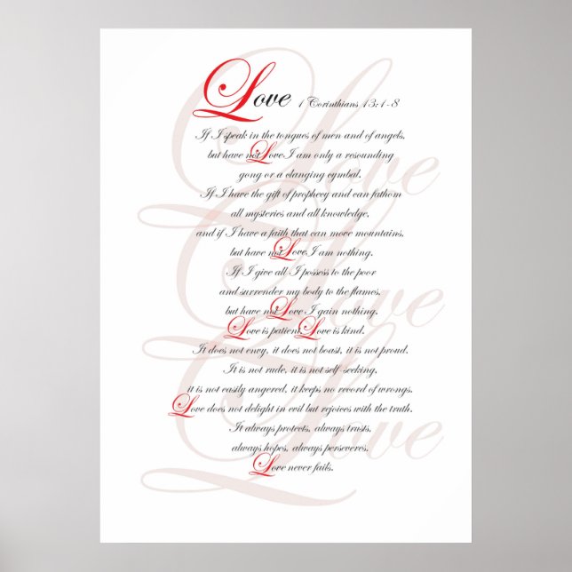 1 Corinthians 13 Poster (Framsidan)