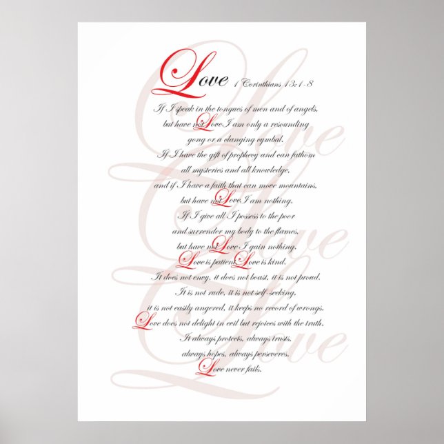 1 Corinthians 13 Poster (Framsidan)