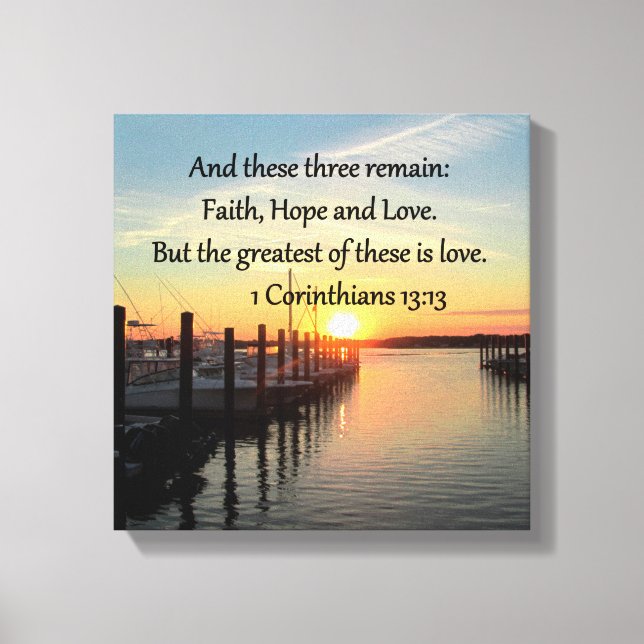 1 CORINTHIANS 13 SUNSET DESIGN CANVASTRYCK (Framsida)