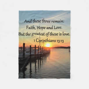 1 CORINTHIANS 13 SUNSET DESIGN FLEECEFILT