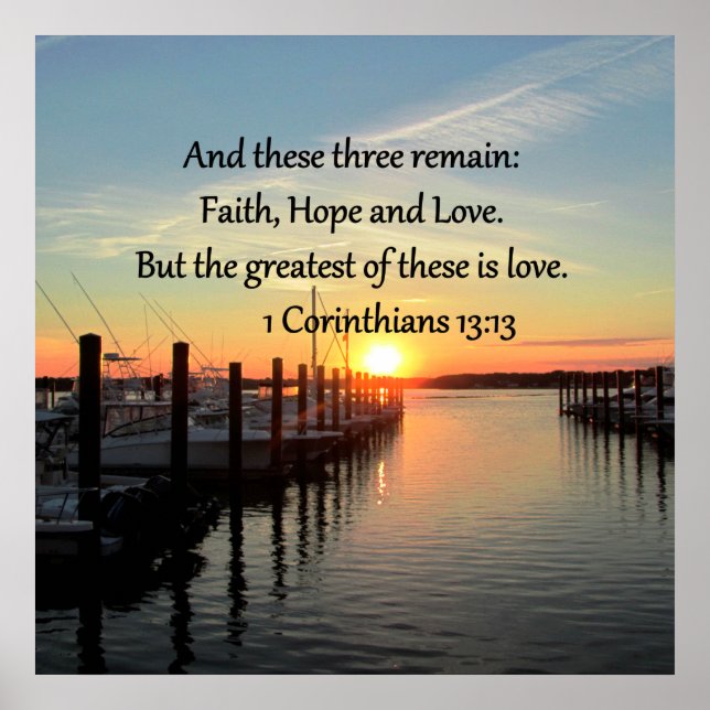1 CORINTHIANS 13 SUNSET DESIGN POSTER (Framsidan)