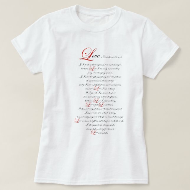 1 Corinthians 13 T Shirt (Design framsida)