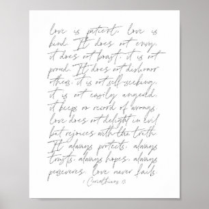 1 Corinthians 13-tunt skript Poster