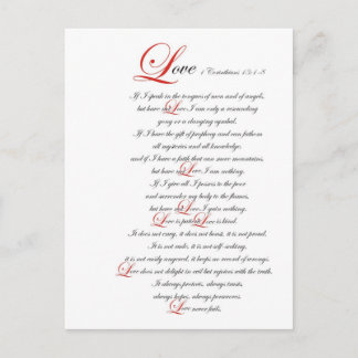 1 Corinthians 13 Vykort