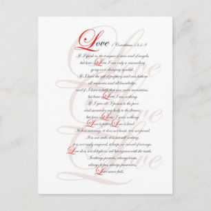 1 Corinthians 13 Vykort