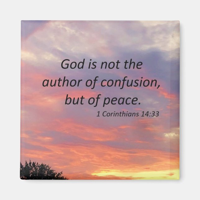 1 Corinthians 14:33 Magnet (Framsidan)