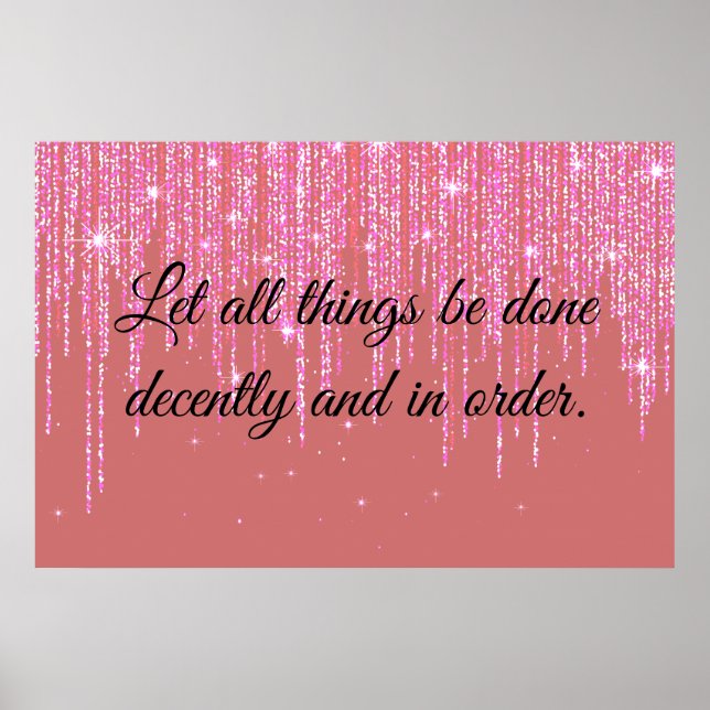 1 Corinthians 14:40 Poster (Framsidan)
