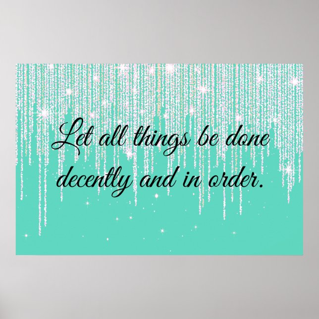 1 Corinthians 14:40 Poster (Framsidan)