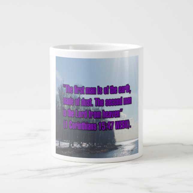 1 Corinthians 15:47 WEBU Mug Jumbo Mugg (Framsidan)
