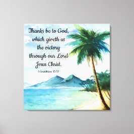 1 Corinthians 15:57 Canvastryck