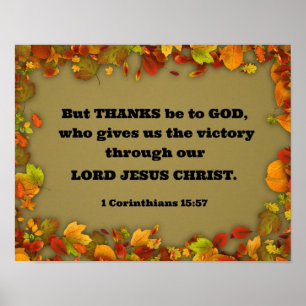 1 Corinthians 15:57 Men tack vare Gud, som... Poster