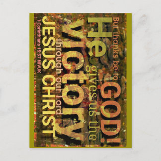 1 Corinthians 15:57 nivuk Vykort