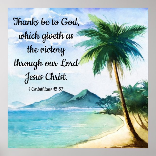 1 Corinthians 15:57 Poster (Framsidan)