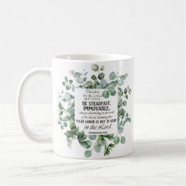 1 Corinthians 15:58 Inspirational Verse Eucalyptus Kaffemugg