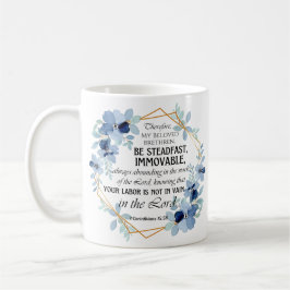 1 Corinthians 15:58, inspirationsfull Blommigt Kaffemugg