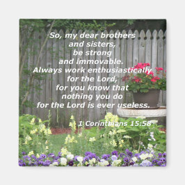 1 Corinthians 15:58 Magnet