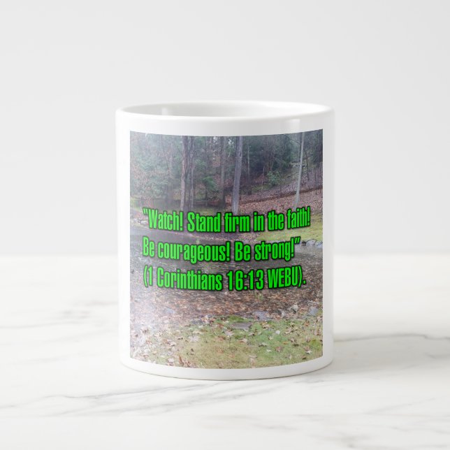 1 Corinthians 16:13 WEBU Mug Jumbo Mugg (Framsidan)