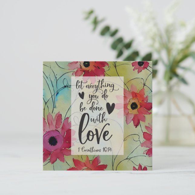 1 Corinthians 16 14 Allt i Bibelkortet i Kärlek (Stående Fram)