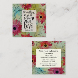 1 Corinthians 16 14 Allt i Bibelversen i Kärlek Fyrkantigt Visitkort