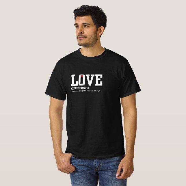 1 Corinthians 16:14 Manar T-Shirt (Hel framsida)