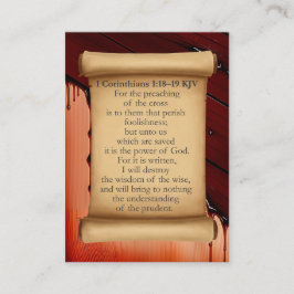 1 Corinthians 1:18-19 KJV-kort - Bloody Kor Visitkort