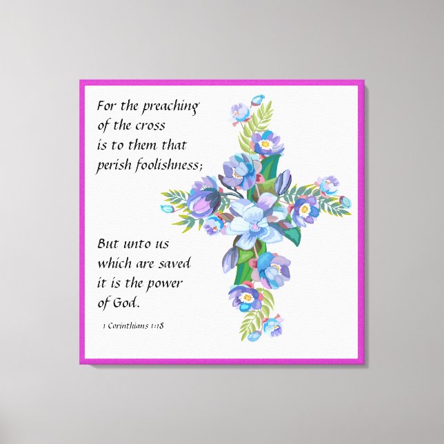 1 Corinthians 1:18 Canvastryck (Framsida)