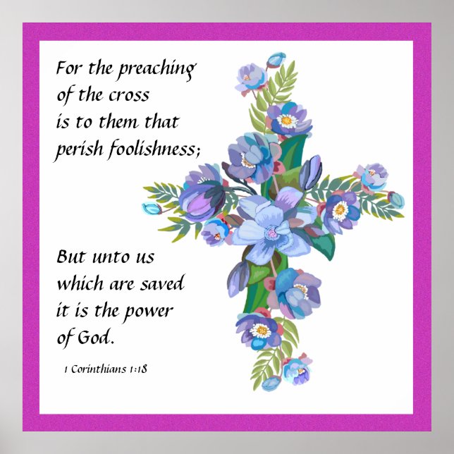 1 Corinthians 1:18 Poster (Framsidan)