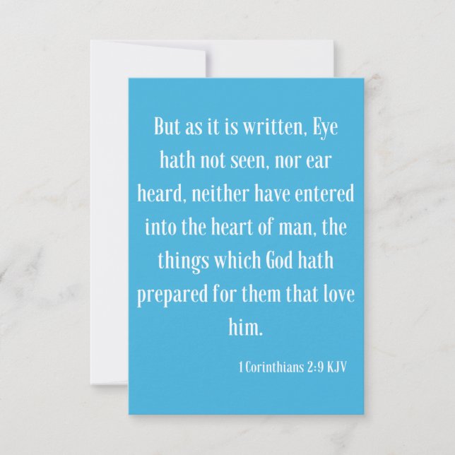 1 Corinthians 2:9 KJV Bible Scripture Hälsning Kort (Framsida)