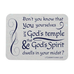 1 Corinthians 3:16 Du är Guds tempel Magnet