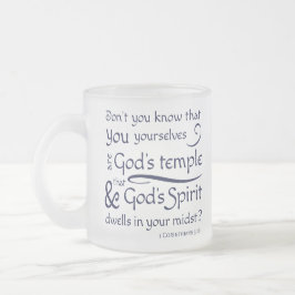 1 Corinthians 3:16 Du är Guds Temple Frostad Glasmugg