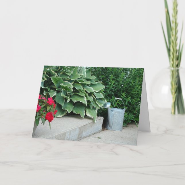 1 Corinthians 3:7, Watering Can & Plants Kort (Framsida)
