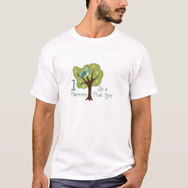 1 cylinderampull i Pear Träd T Shirt (Framsida)