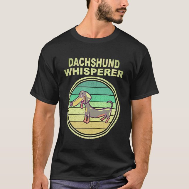 1 Dachshund-viskaren vintage T Shirt (Framsida)