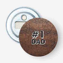 #1 Dad Leather-look Flasköppnare