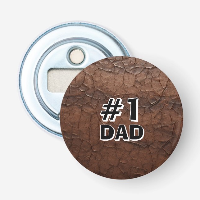 #1 Dad Leather-look Flasköppnare (Framsidan)