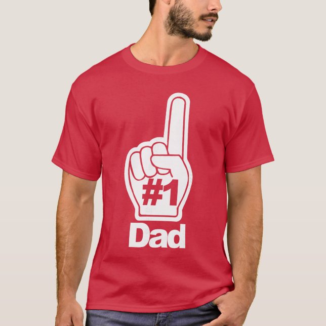 1 Dad Number One Daddyee friend T Shirt (Framsida)