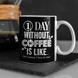 1 dag utan kaffe är som.. Skriv Kaffemugg
