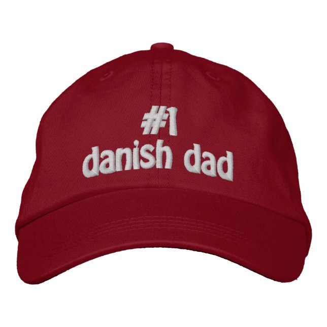 #1 Dansk Pappa Broderad Keps (Framsida)
